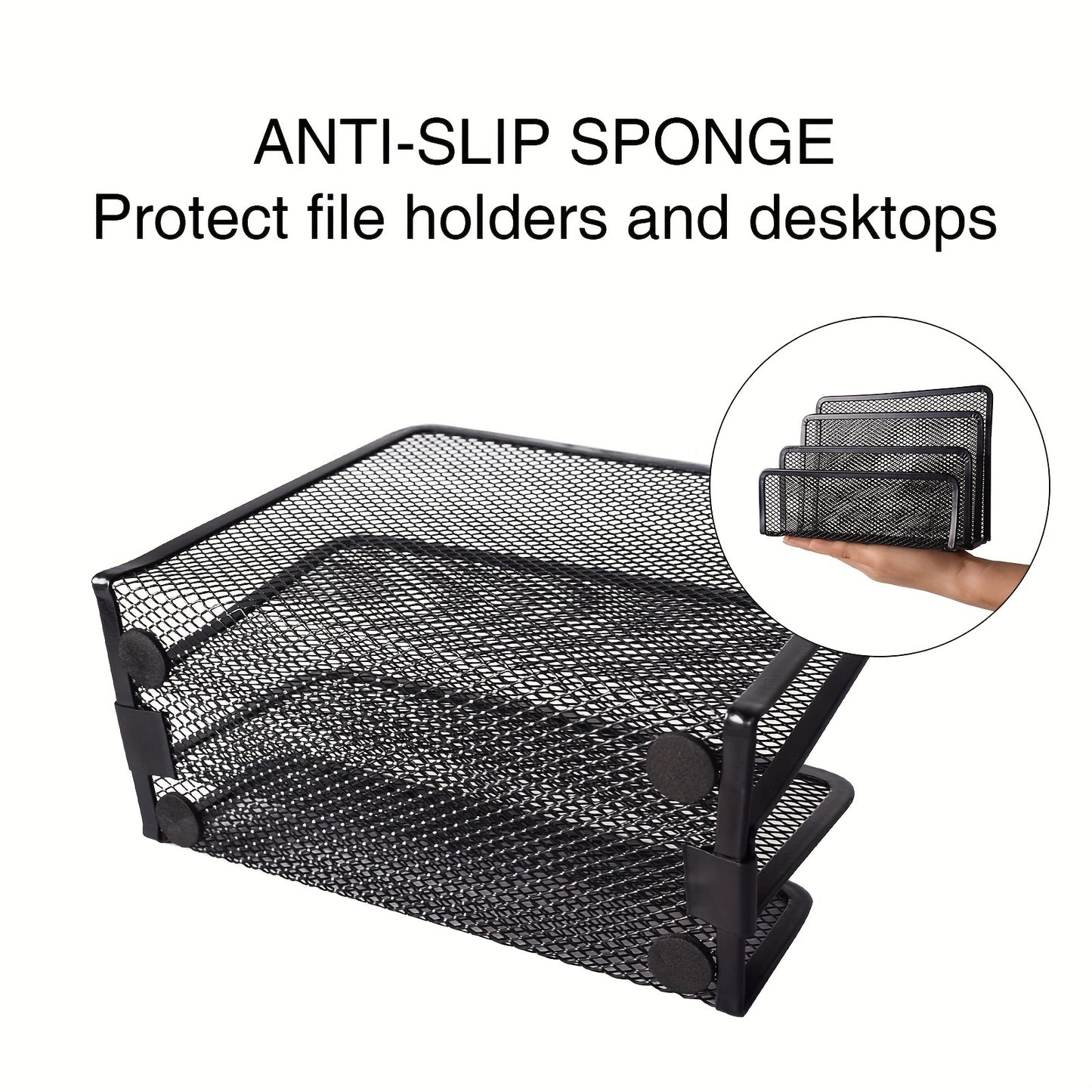 Metal Mesh Desk Mail Organizer | Small | Metal Mesh | Document\u002FFiling\u002FFolders\u002FPaper Organizer | Desktop