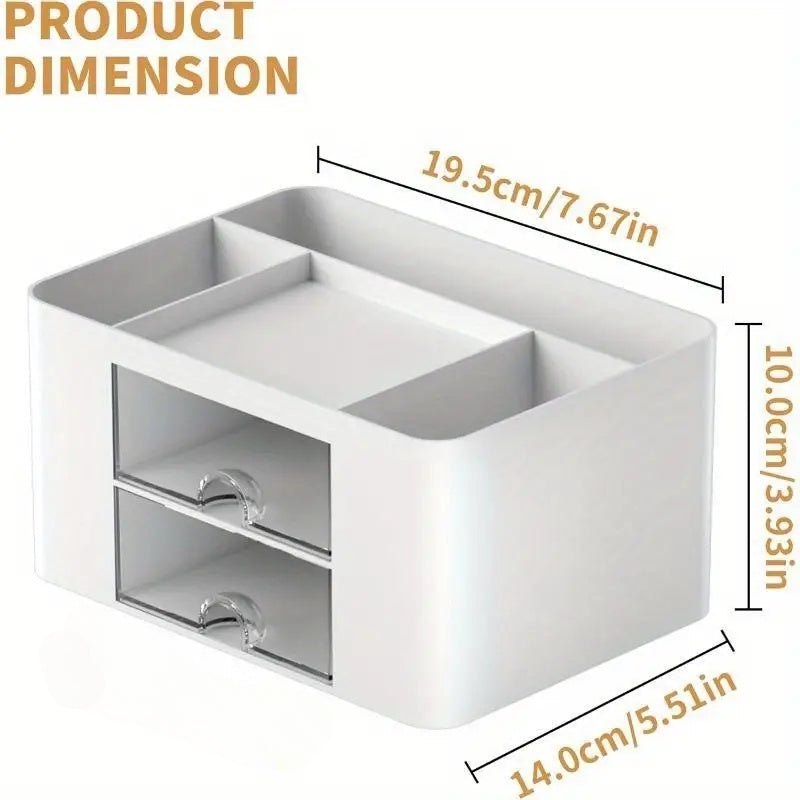 SHARKWOODS Multi-Functional Pencil Pen Holder, Desktop Storage Box, Large Capacity, Multi Grid, High Aesthetic Pen Holder with 5 Compartments, Stationery Sorting And Storage Rack for Home Office
