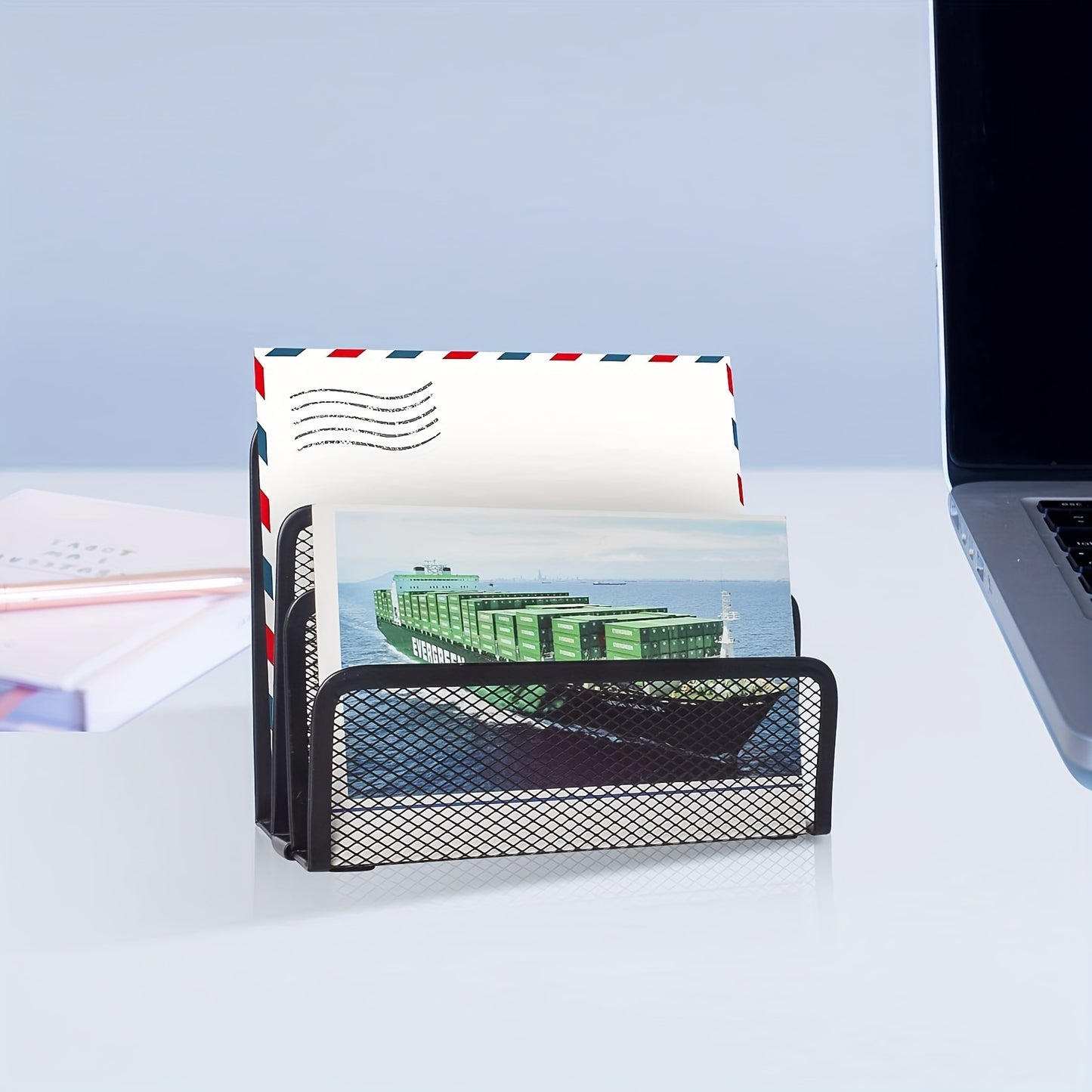 Metal Mesh Desk Mail Organizer | Small | Metal Mesh | Document\u002FFiling\u002FFolders\u002FPaper Organizer | Desktop