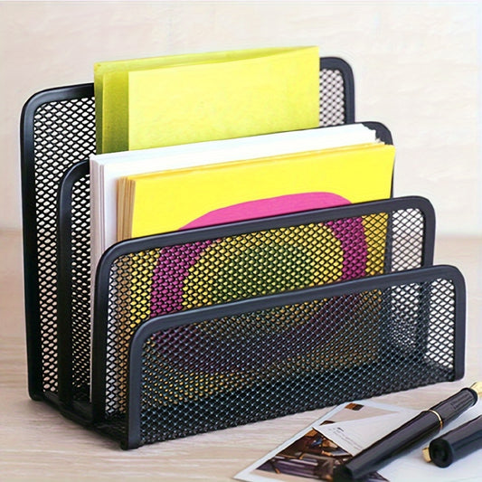 Metal Mesh Desk Mail Organizer | Small | Metal Mesh | Document\u002FFiling\u002FFolders\u002FPaper Organizer | Desktop
